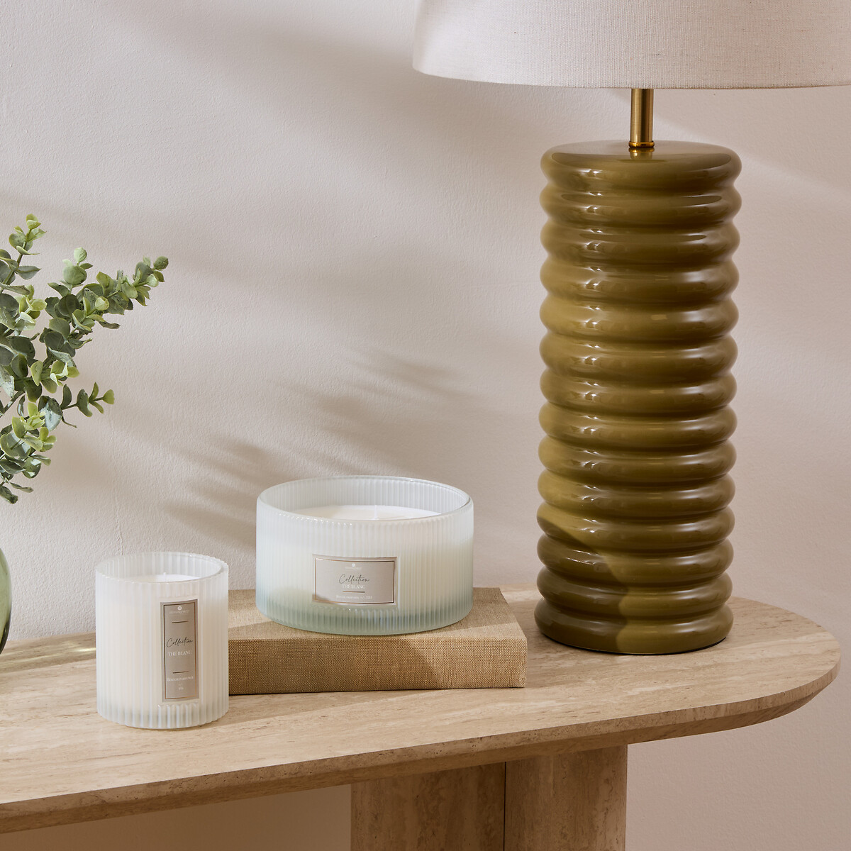 Vela perfumada vaso de vidrio COLLECTION th&eacute; blanc