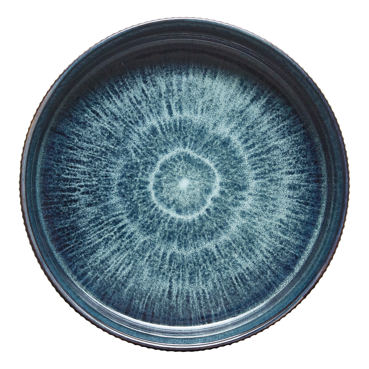 Plato hondo EVA azul de cer&aacute;mica 18cm