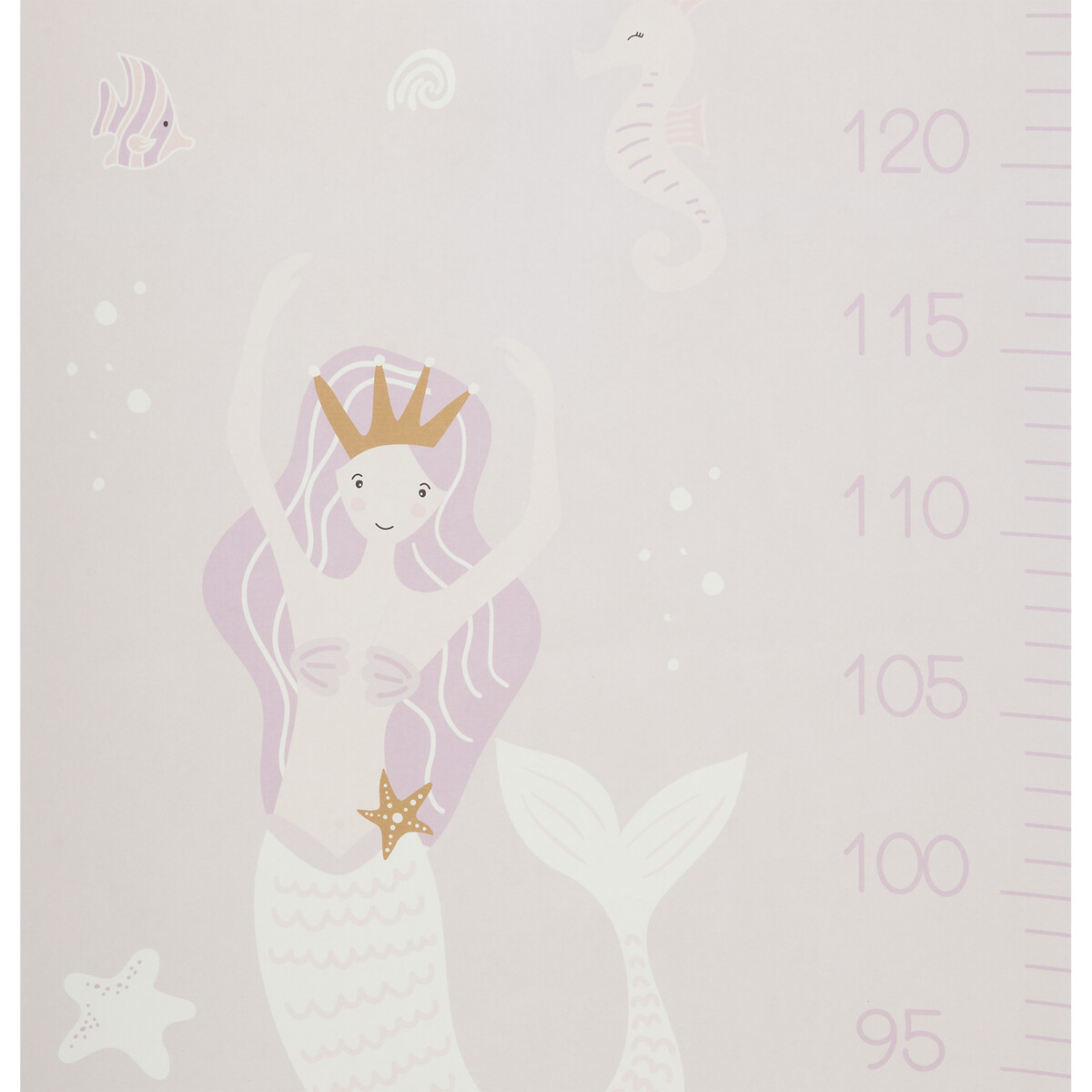 Medidor Infantil Sirena Rosa Pastel 124cm