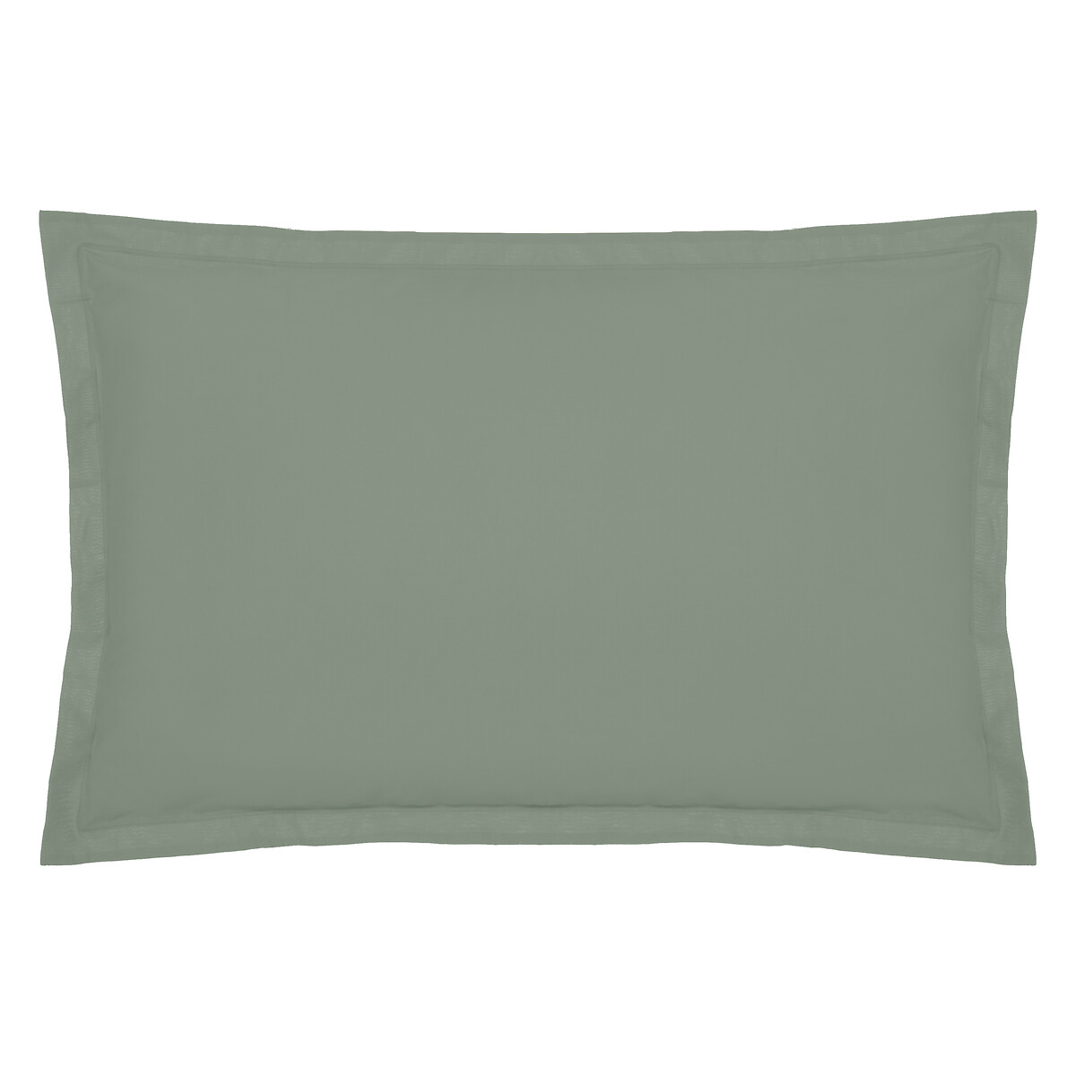 Funda de almohada verde de algodón percal 50x70cm