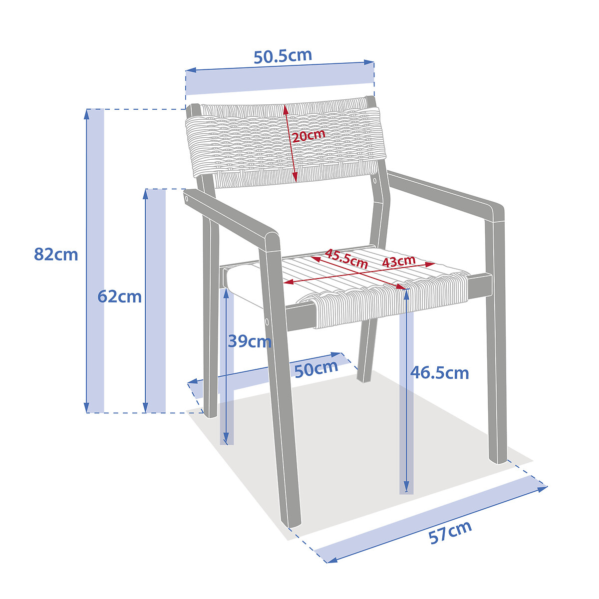 Silla TEMEIRA de madera de acacia