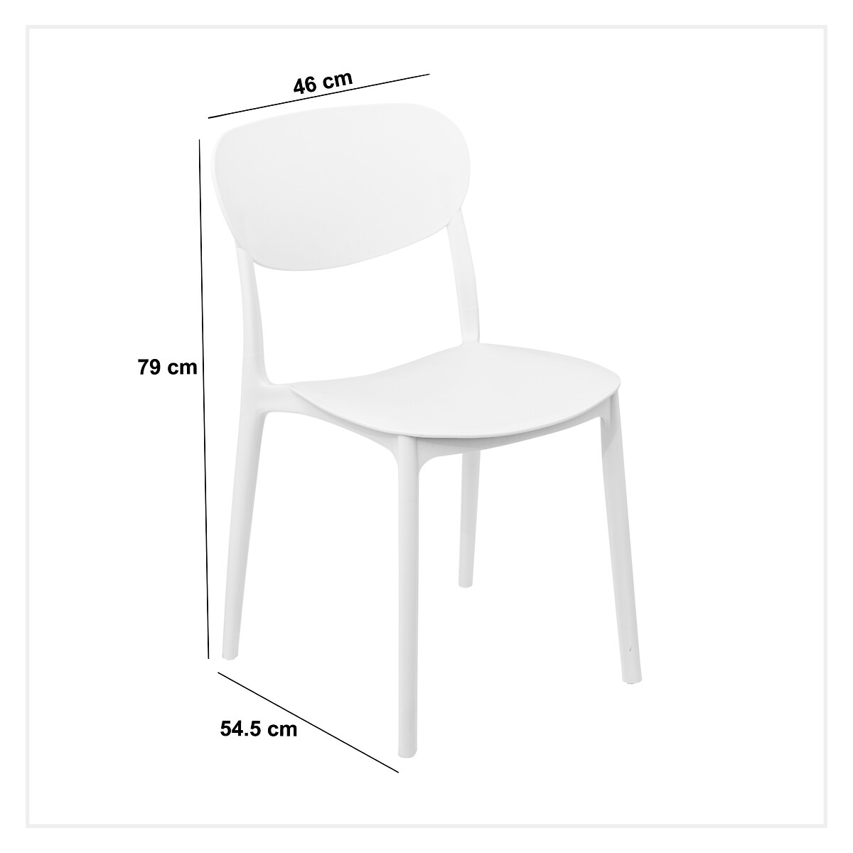 Silla Apilable Blanca