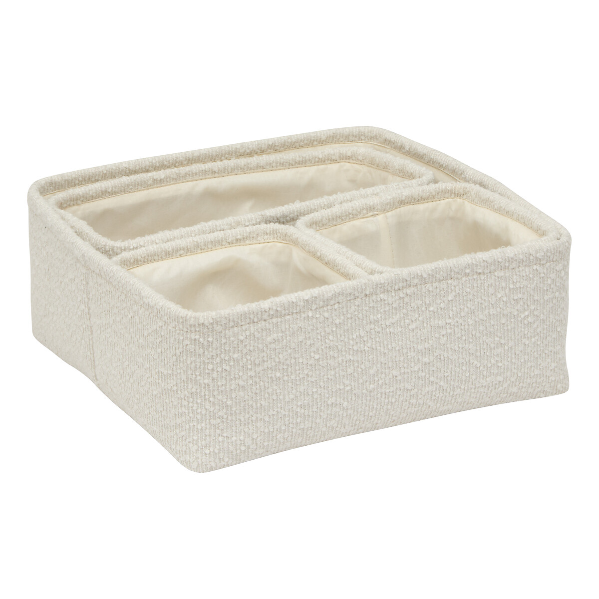 Set de 4 cestos blancos