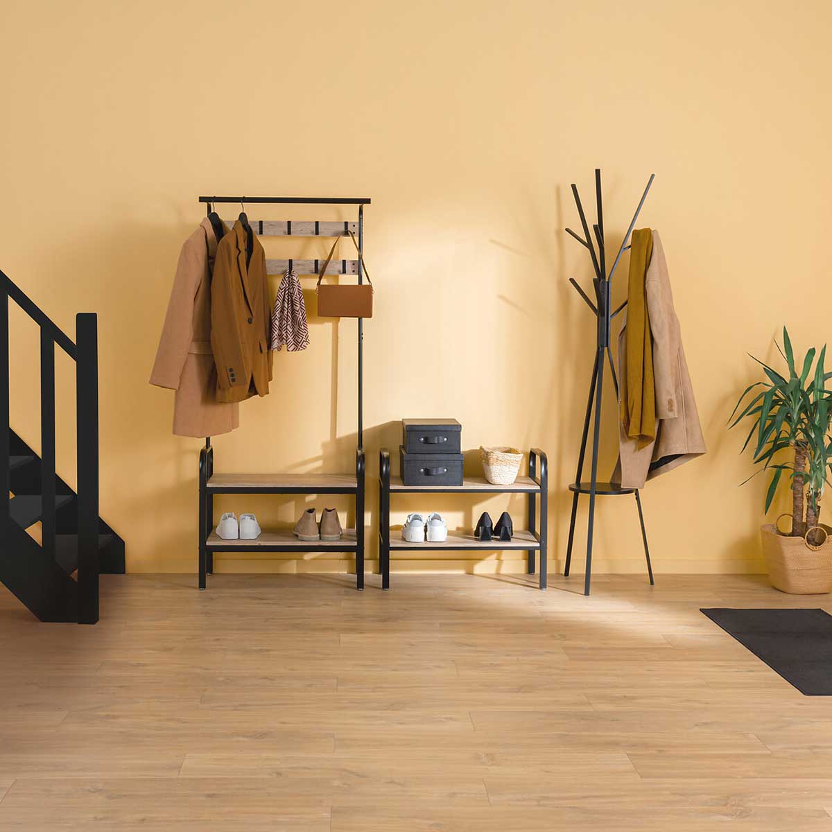 Perchero C/10 Ganchos Y Zapatero