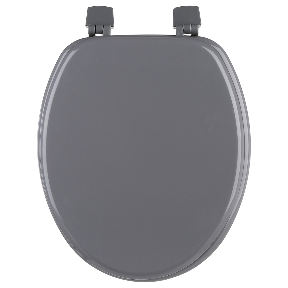 Tampa Wc Em Madeira Lux Cinza