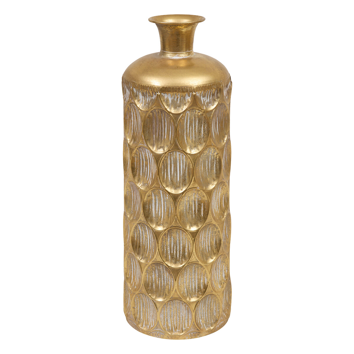 Jarr&oacute;n con textura BELLI dorado 60cm