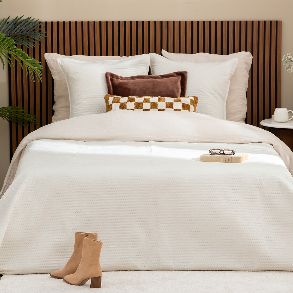 Colcha y 2 fundas almohada LILOU crudo 240x260cm