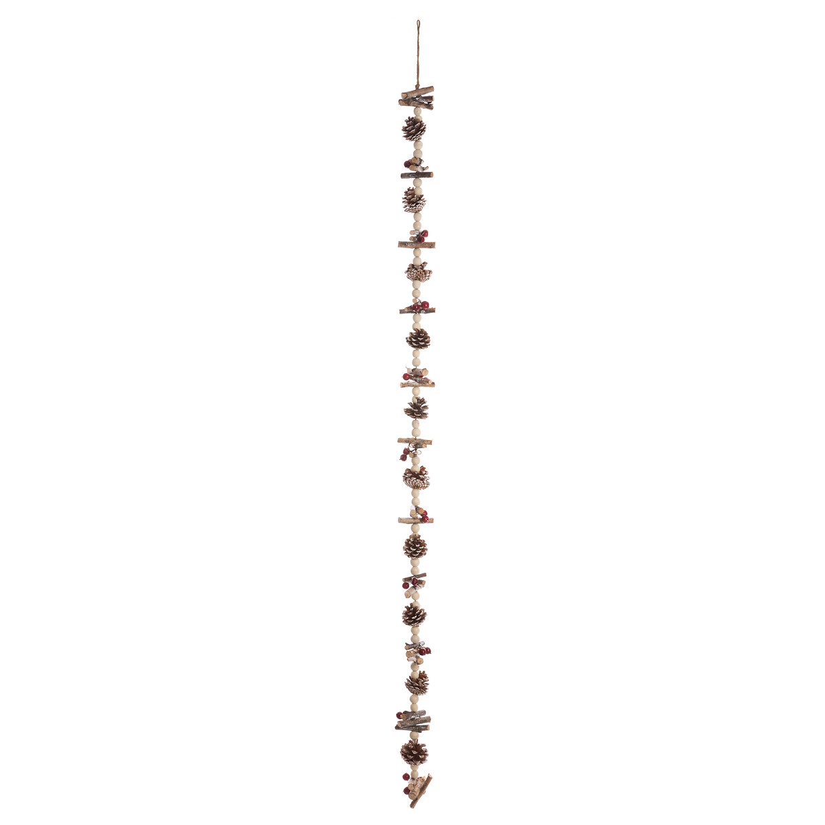 Guirnalda Decorativa Con Pi&ntilde;as Y Bayas 150cm