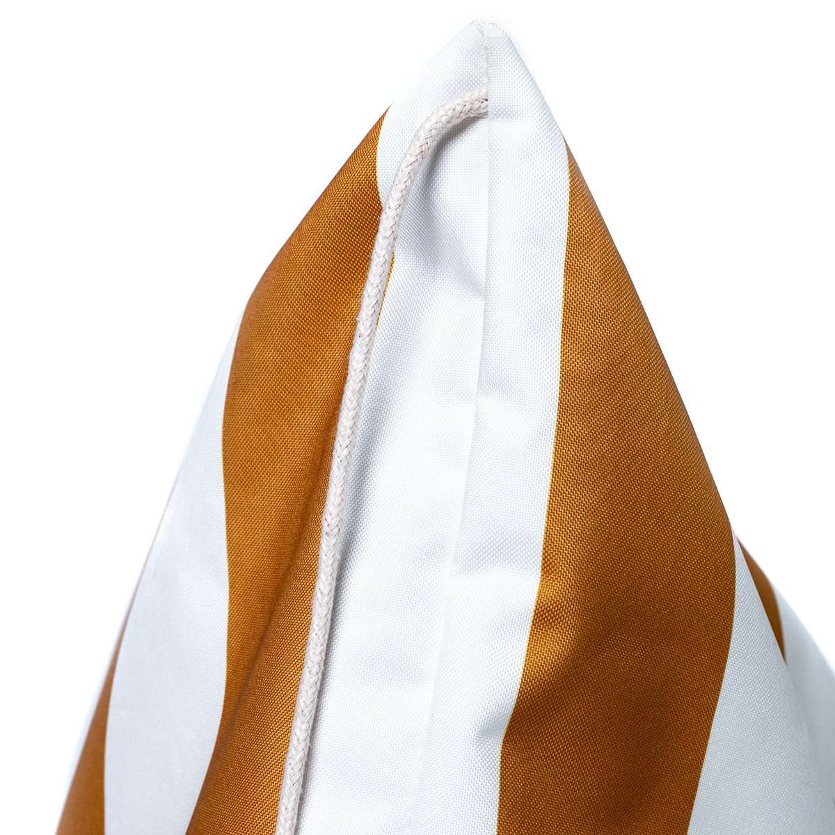 Puf playa impermeable rayas blancas y amarillo