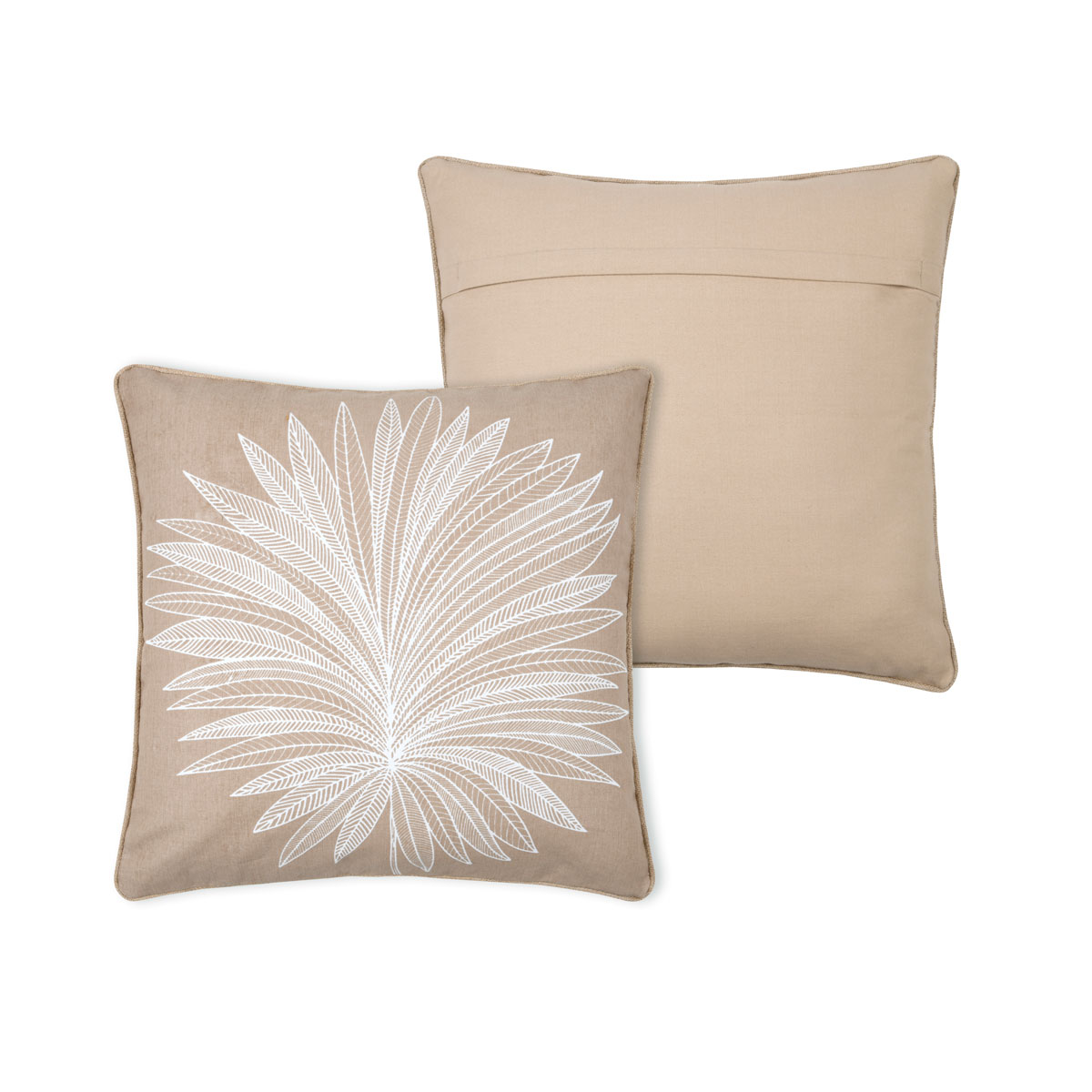 Coj&iacute;n MEKONG  taupe de algod&oacute;n 50x50cm