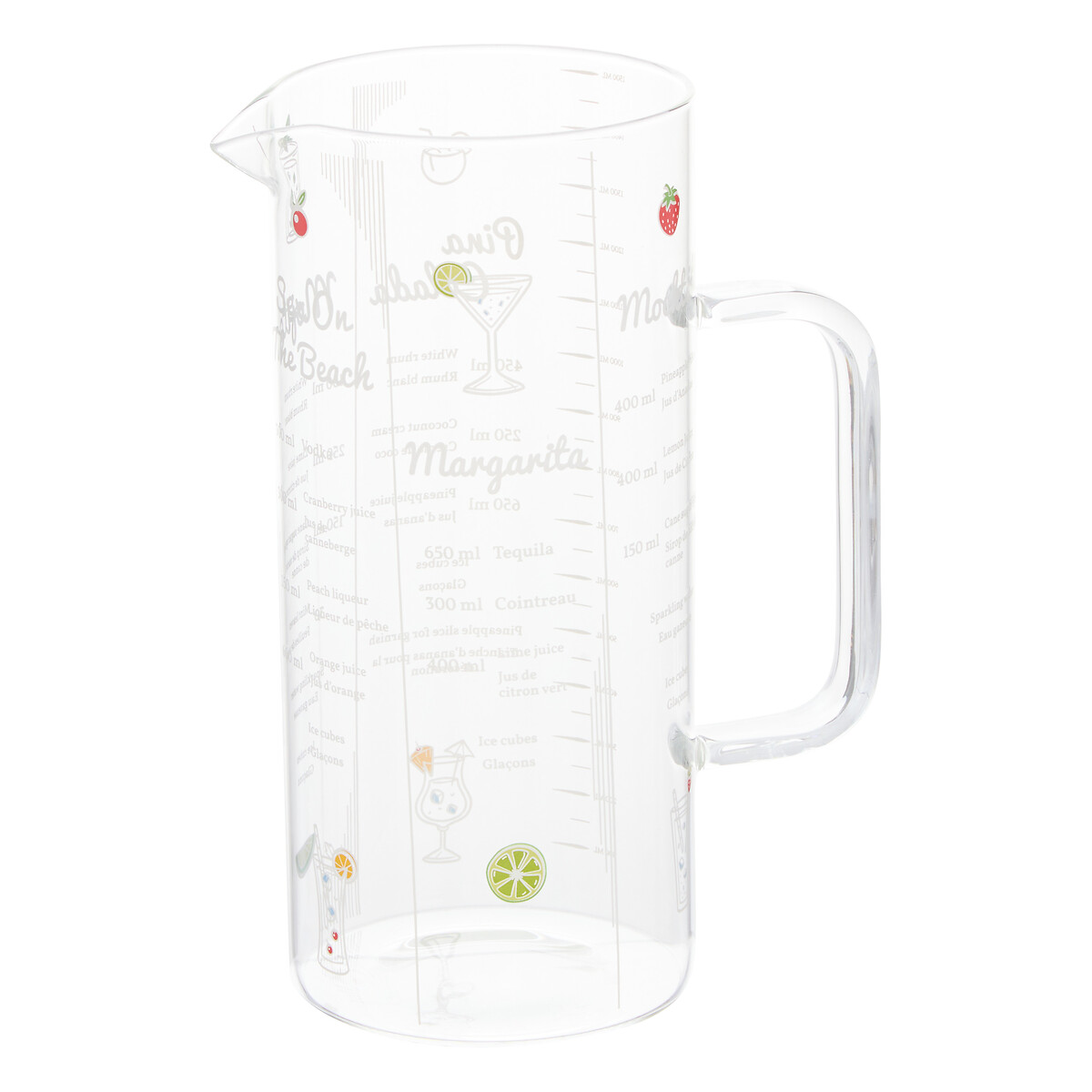 Jarra transparente de vidrio 1.5L