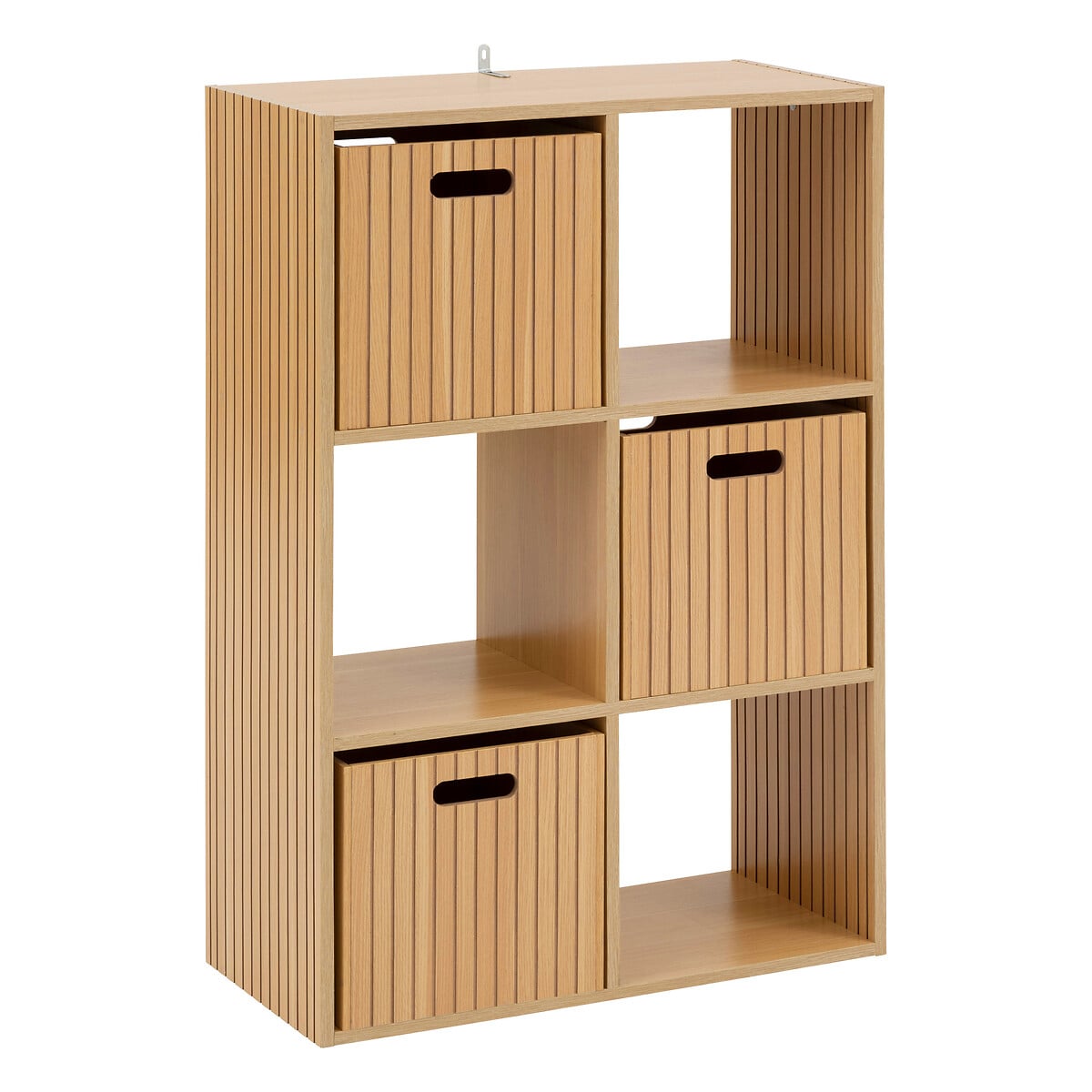 Estanter&iacute;a modular MIX TASSO marr&oacute;n con 6 cubos