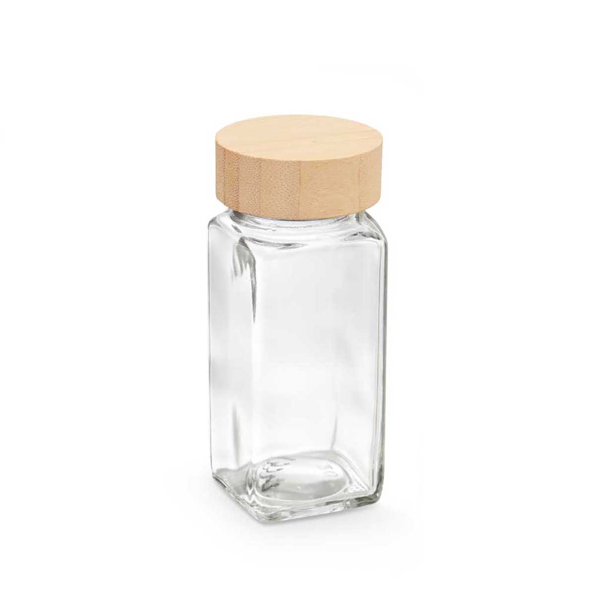 Frasco Para Especias Con Tapa De Bamb&uacute;