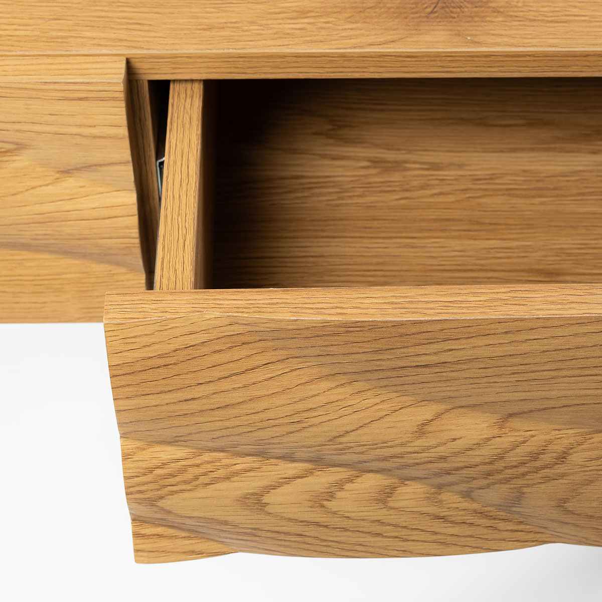 Consola Orebro Bege Em MDF Com Pernas Pretas