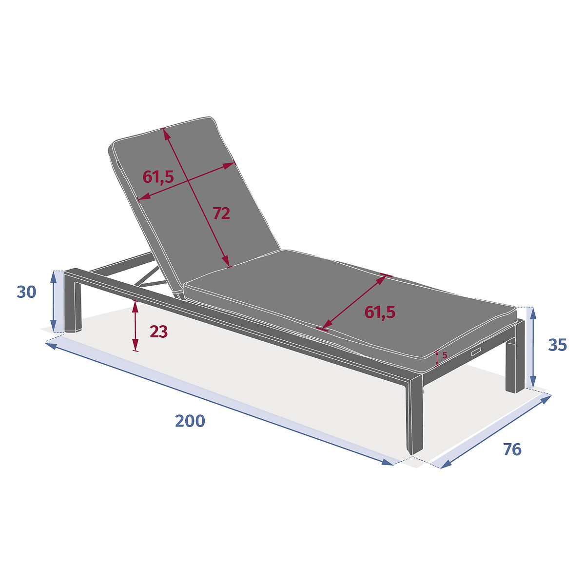 Tumbona ÉVASION argile