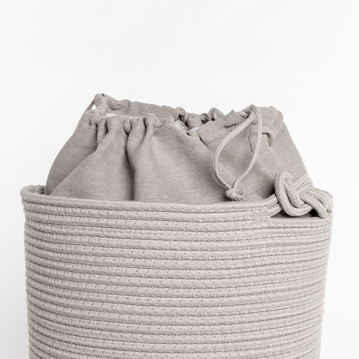 Cesta wc beige de algod&oacute;n 33X45cm