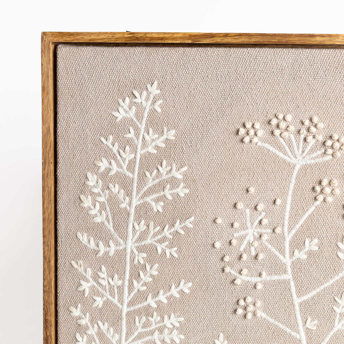 Cuadro decorativo con flores gris 50x50cm