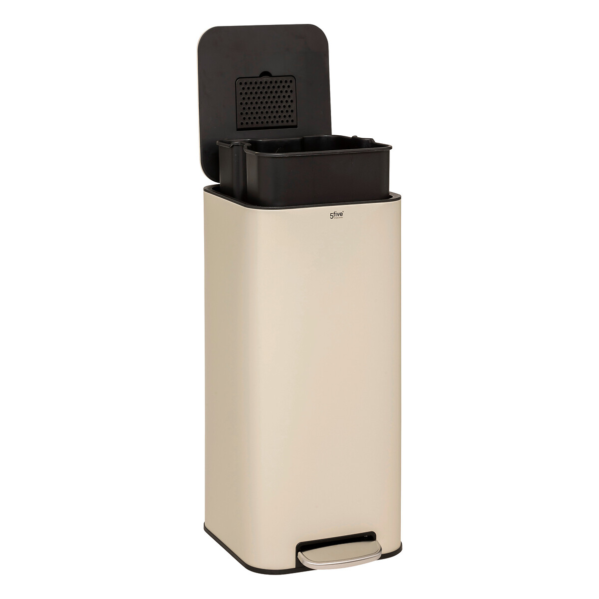 Cubo de basura DELTA beige 30L