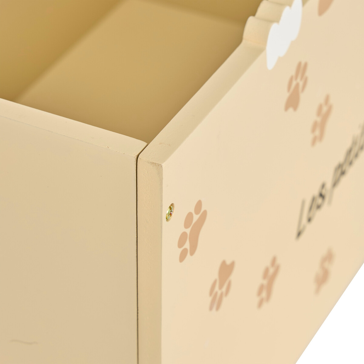 Caja de almacenaje SCOTT beige con ruedas