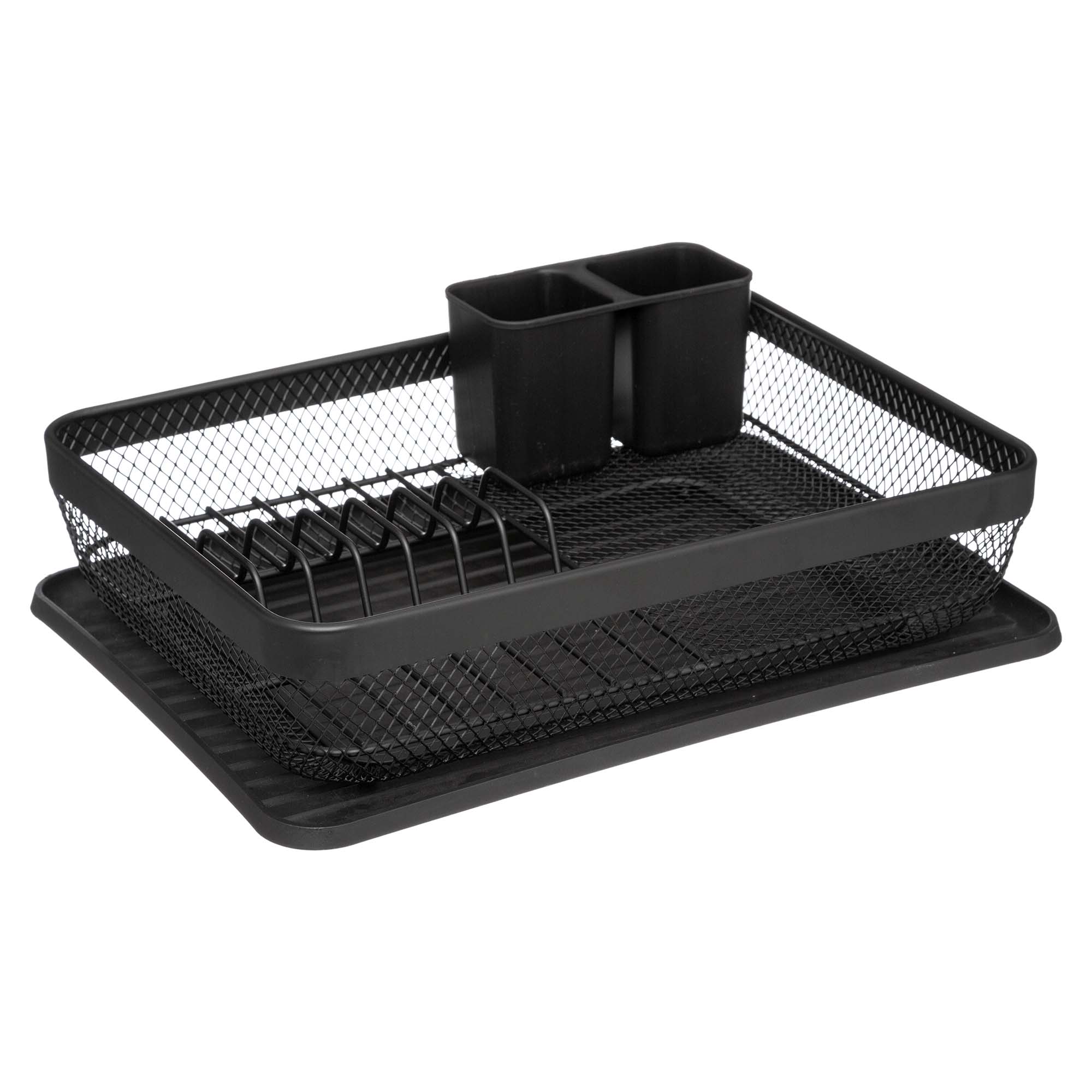 Escurreplatos Metal Negro 43x32x13.5Cm 