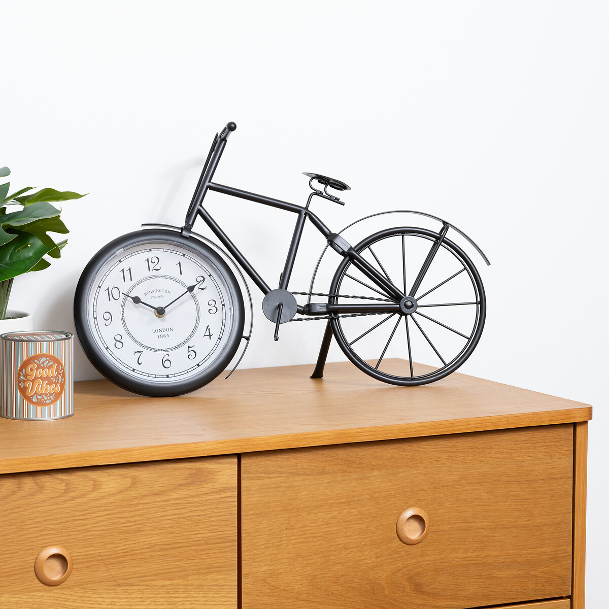 Reloj De Mesa Bicicleta De Metal 32x52Cm