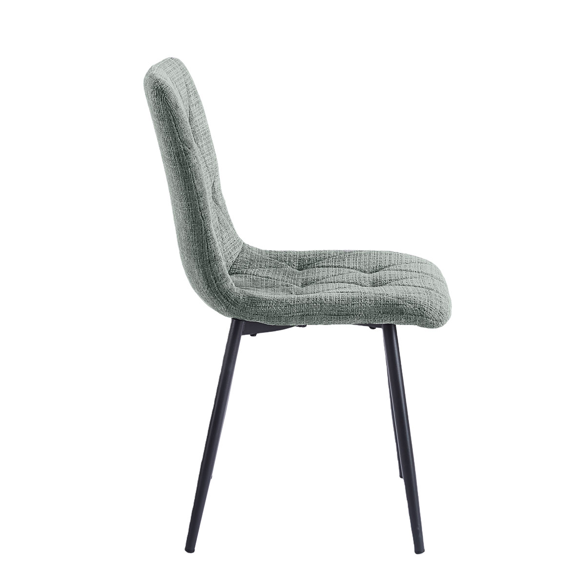 Juego de 2 sillas GALIZES tela gris