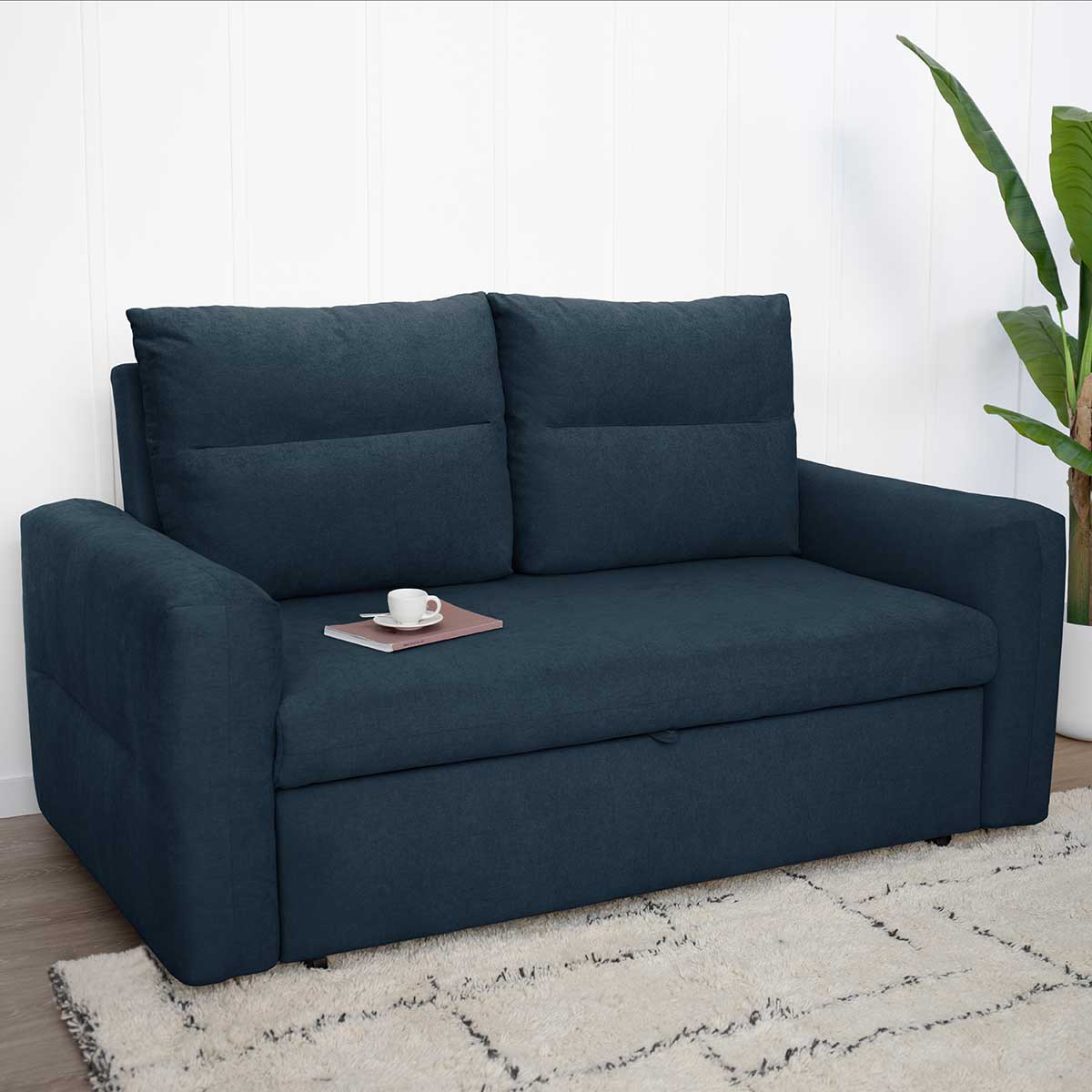 Sofá cama BAKU azul 3 plazas