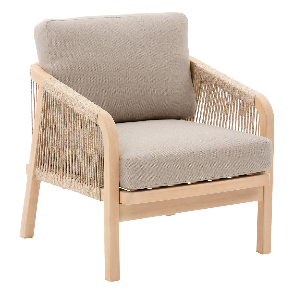 Juego de jard&iacute;n PAPOUASIE gris de madera acacia