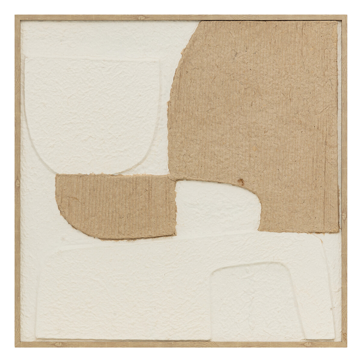 Cuadro decorativo relieve abstracto AMARI beige