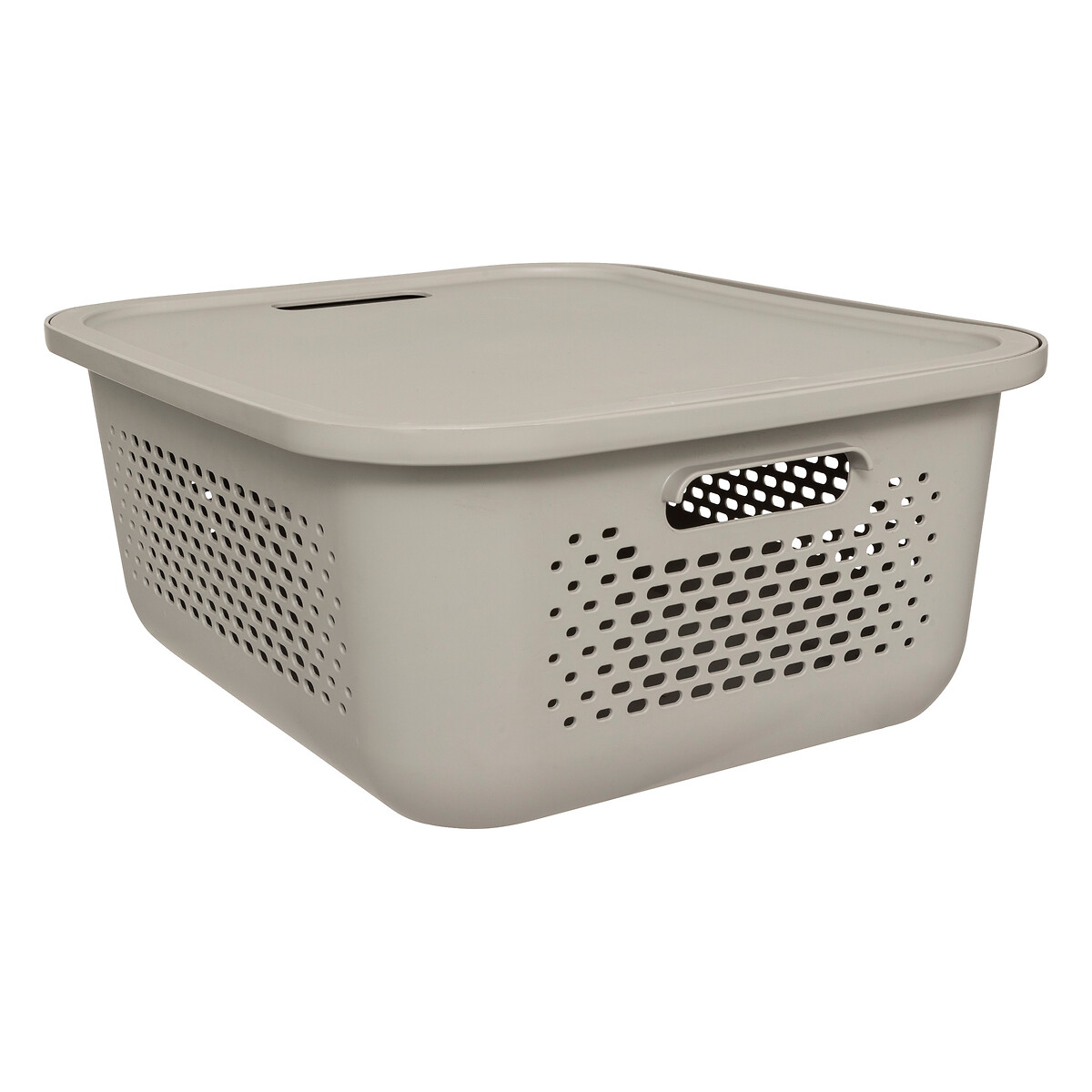 Caja de almacenaje AERA beige con tapa 13.9l