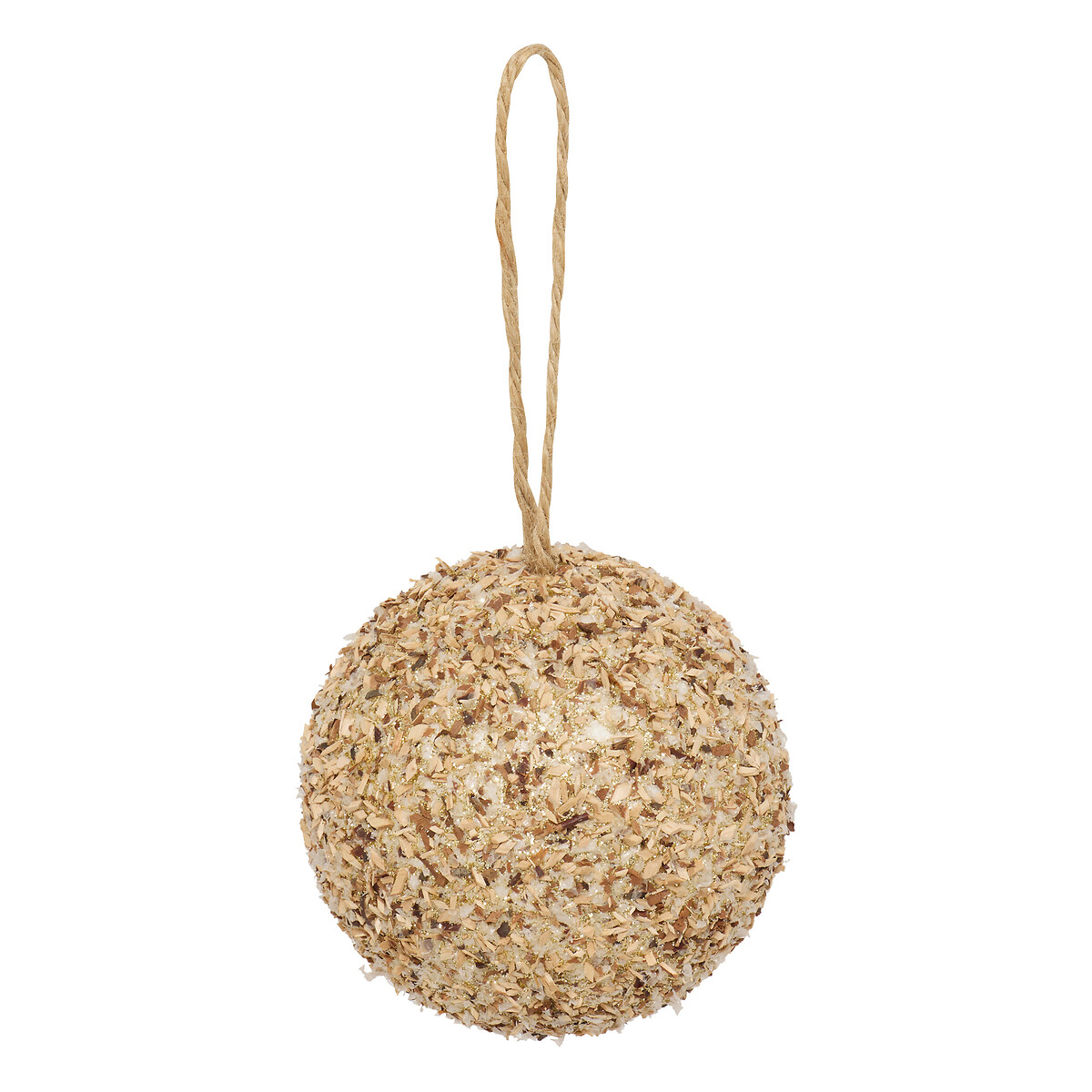 Bola de Navidad efecto madera 10cm 