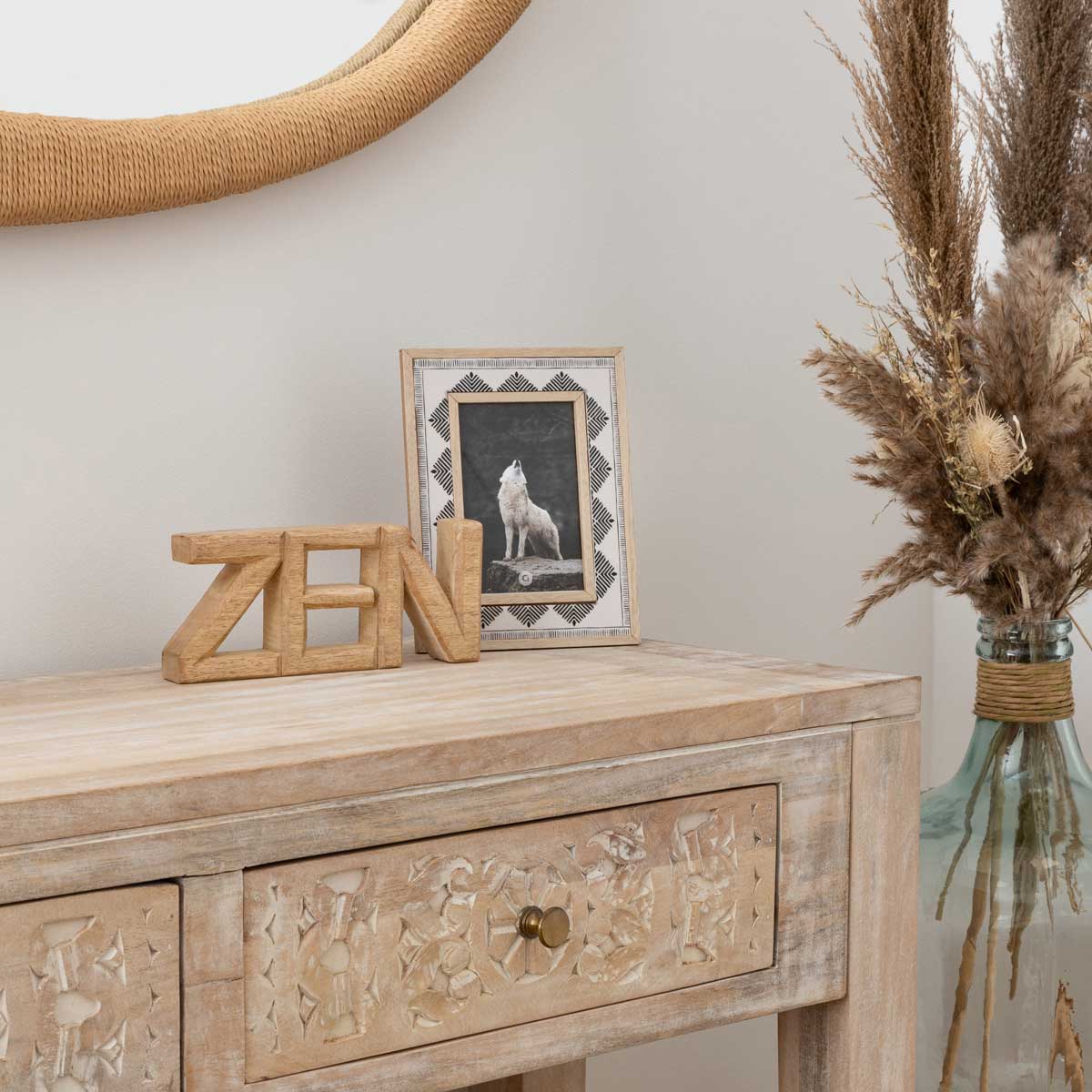 Palabra Decorativa de Madera Zen