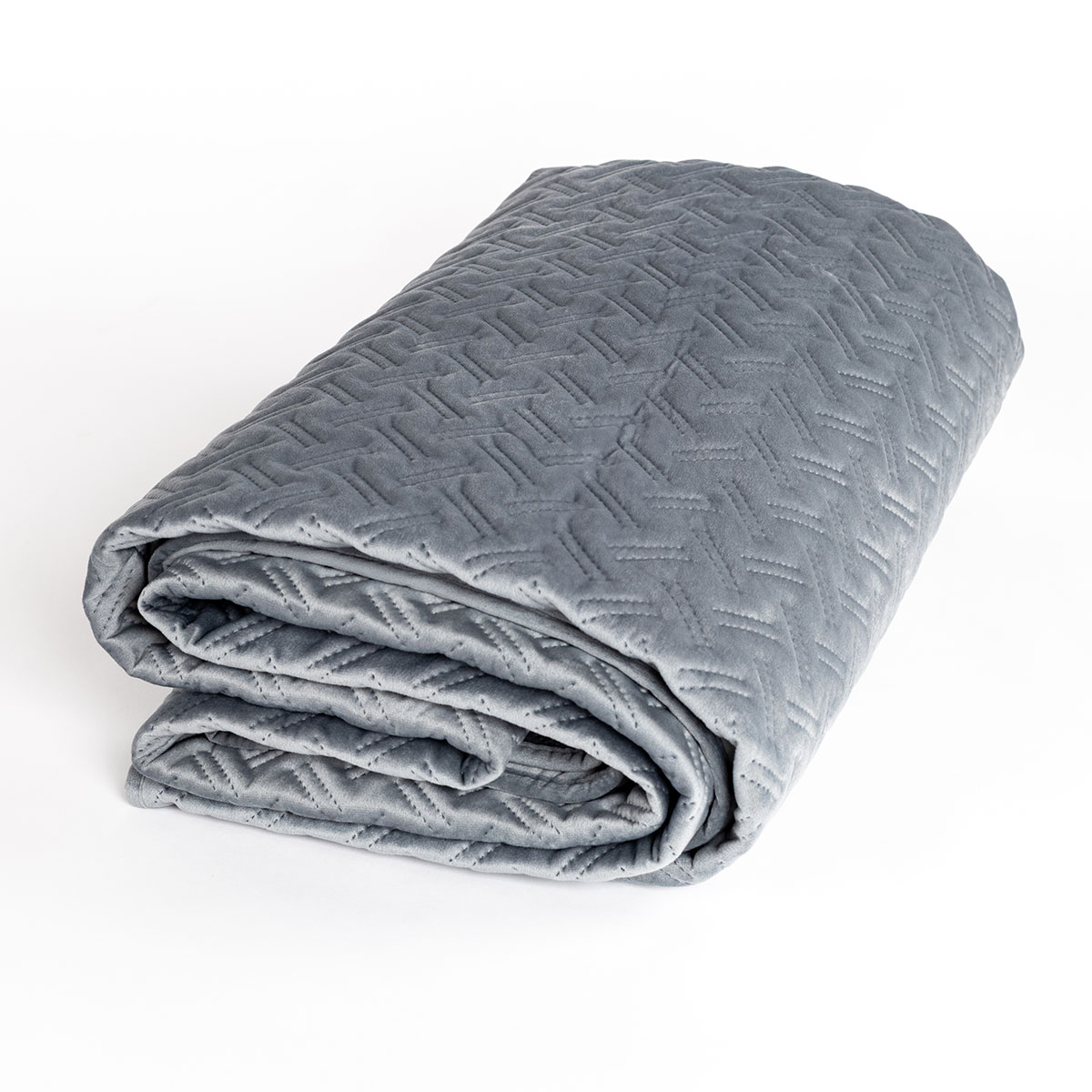 Edredón BISTROL gris de terciopelo 220x240cm