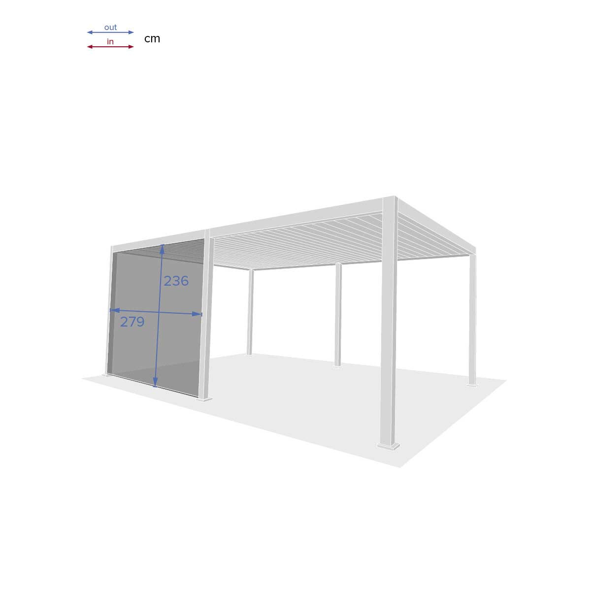 Persiana para pérgola ÉVORA gris grafito 3.6x6m