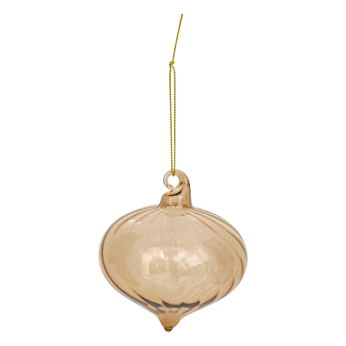 Bola de Navidad gota en bronce 8cm 