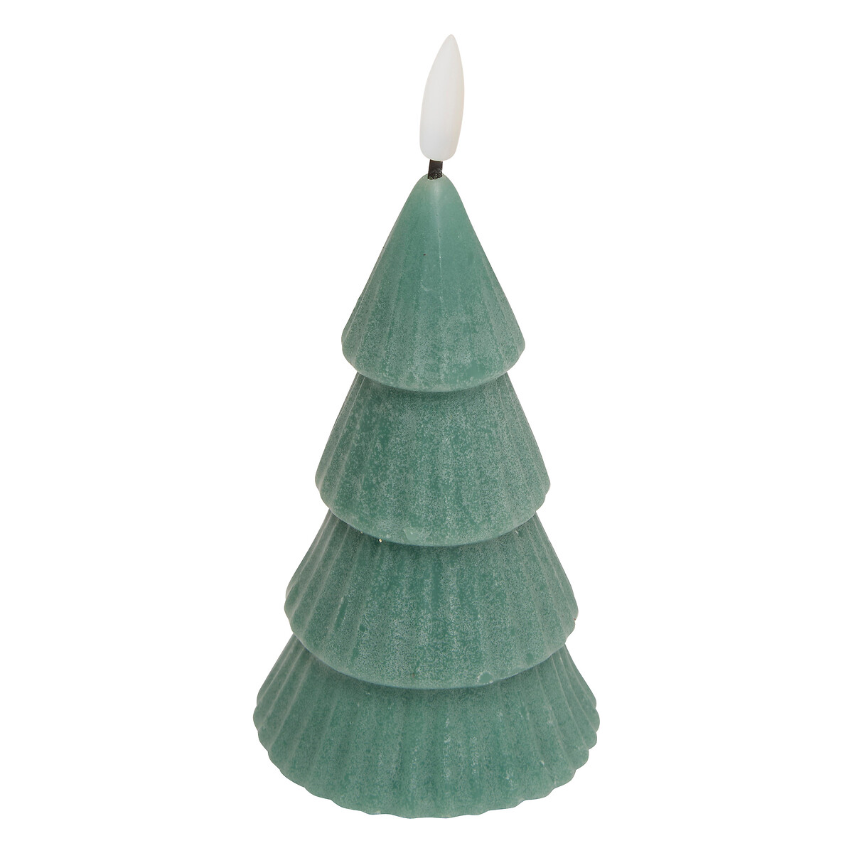 Vela árbol de Navidad led verde 15,5cm 