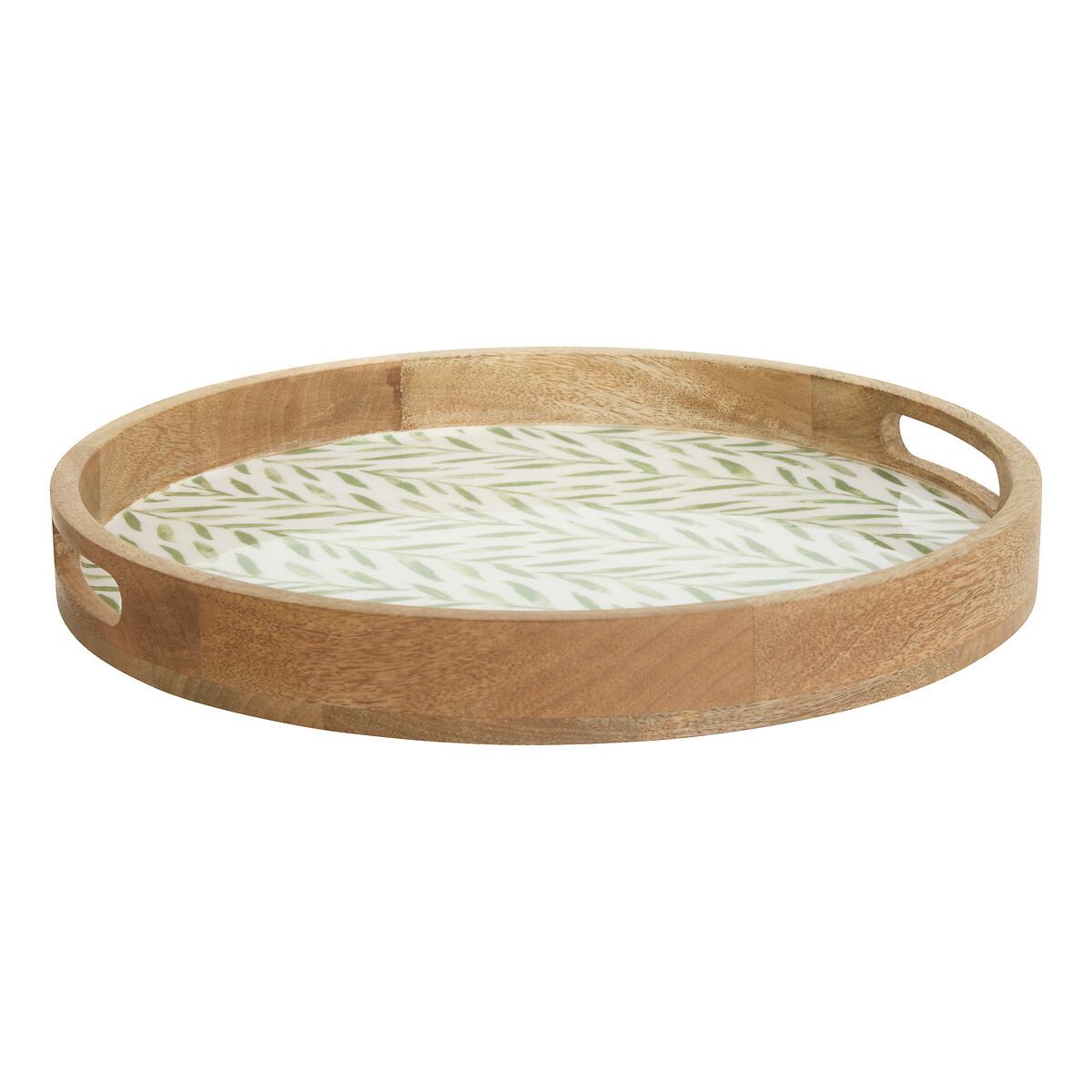 Bandeja INAYA verde de madera de mango 38cm