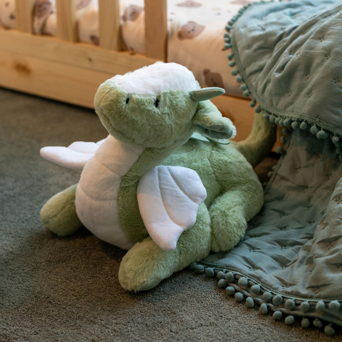Peluche drag&oacute;n ELIOTT verde