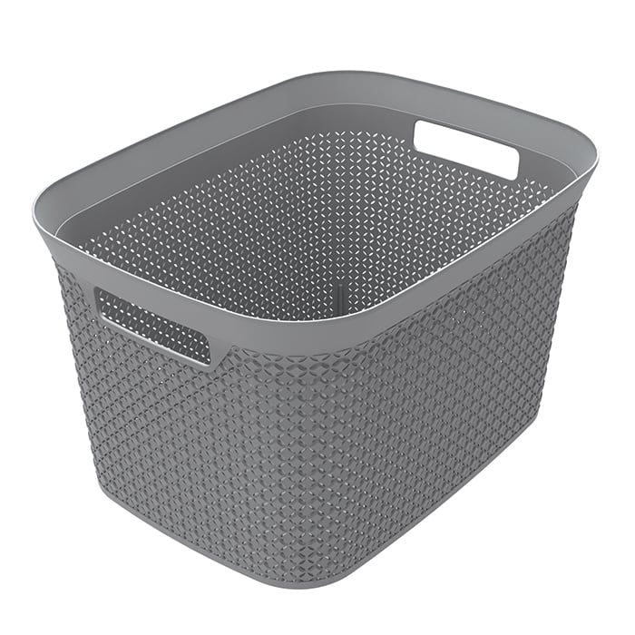 Cesto De Arruma&ccedil;&atilde;o Mode Cinza 25L