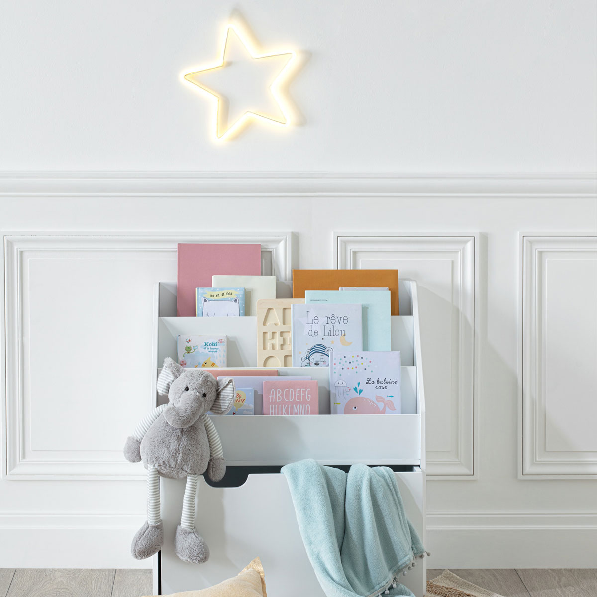 Estantería Blanca C/Cajón 62.7x30x70Cm