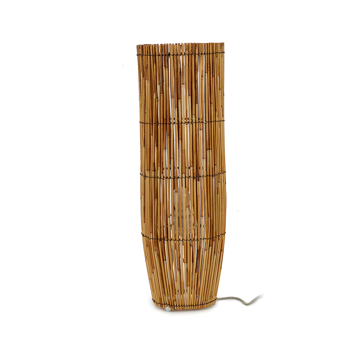 L&aacute;mpara de pie de bamb&uacute; 62cm