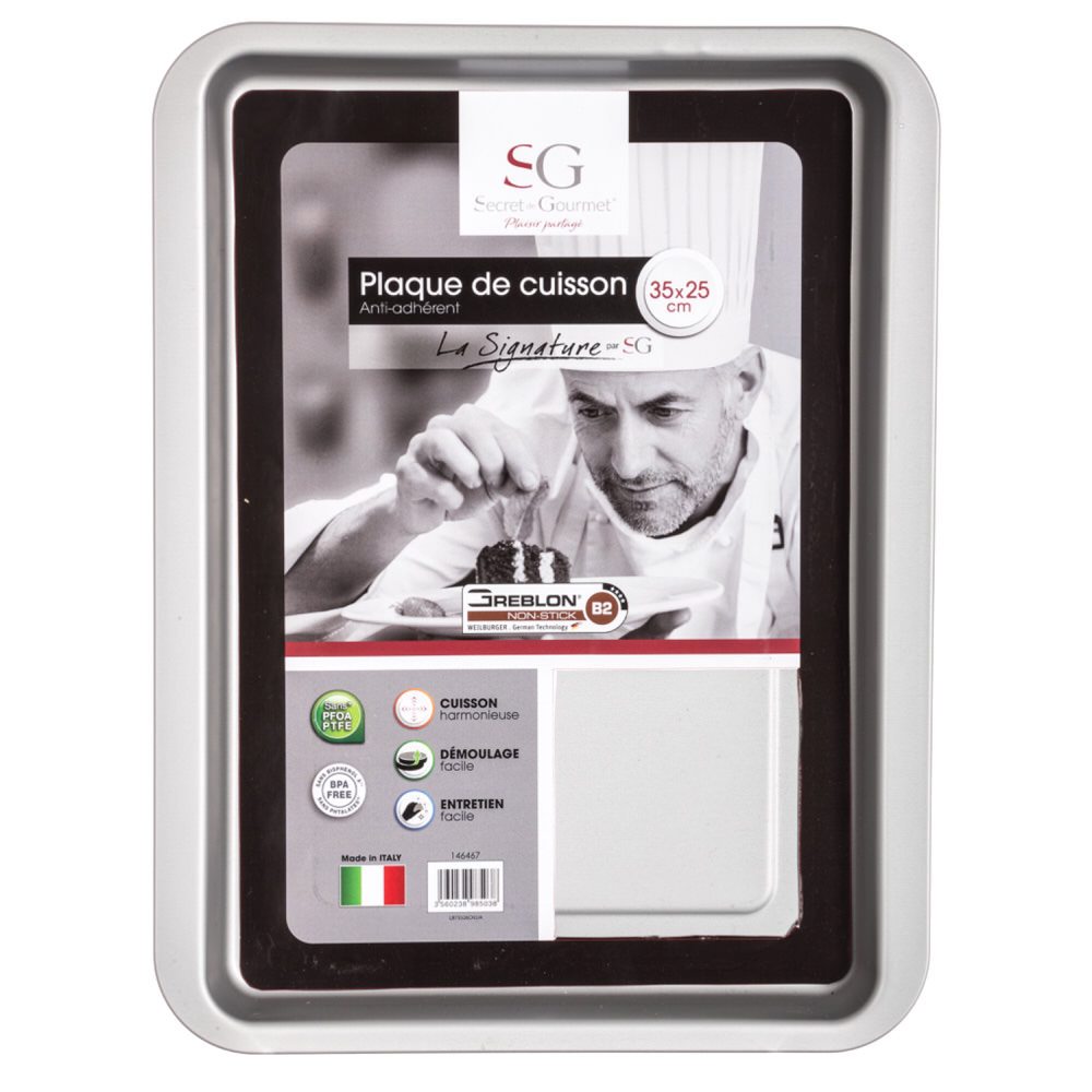 Bandeja Rect. Signature Negro 35x25Cm