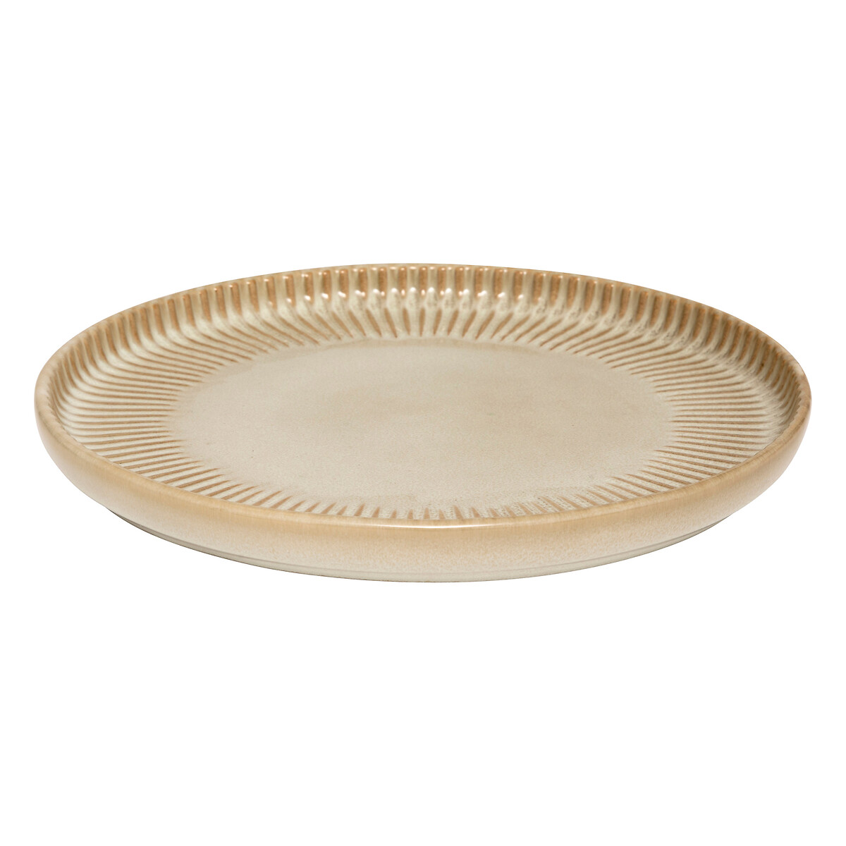 Plato de postre CHLOE beige de cer&aacute;mica 20cm