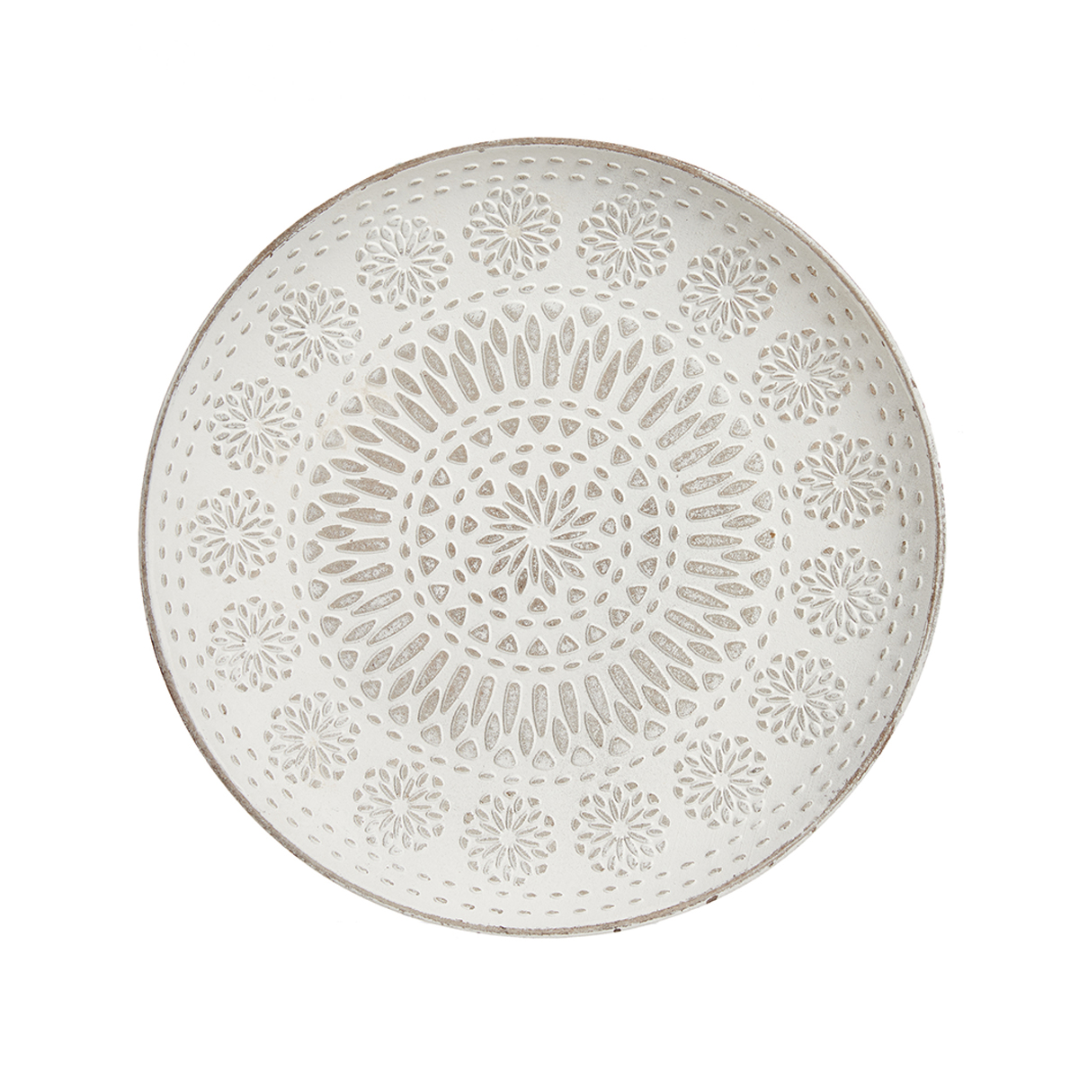 Centro Mesa Mdf Blanco 29.5x29.5x2.7Cm