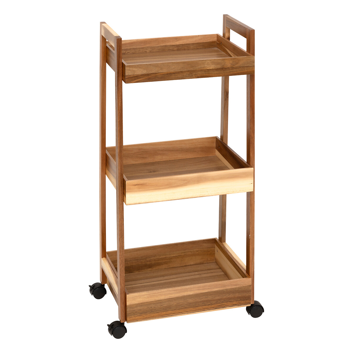 Carr de cocina de madera de acacia con 3 niveles