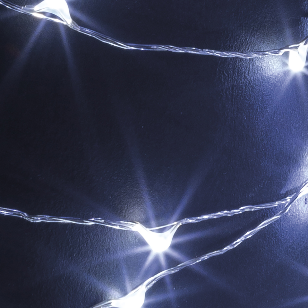 S&eacute;rie Luminosa De Natal Branco Frio 100 LEDs 10m