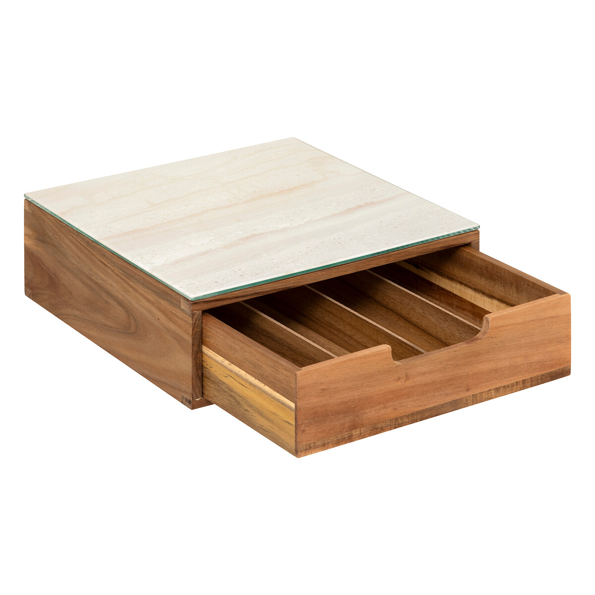 Caja para cápsulas de café de madera de acacia