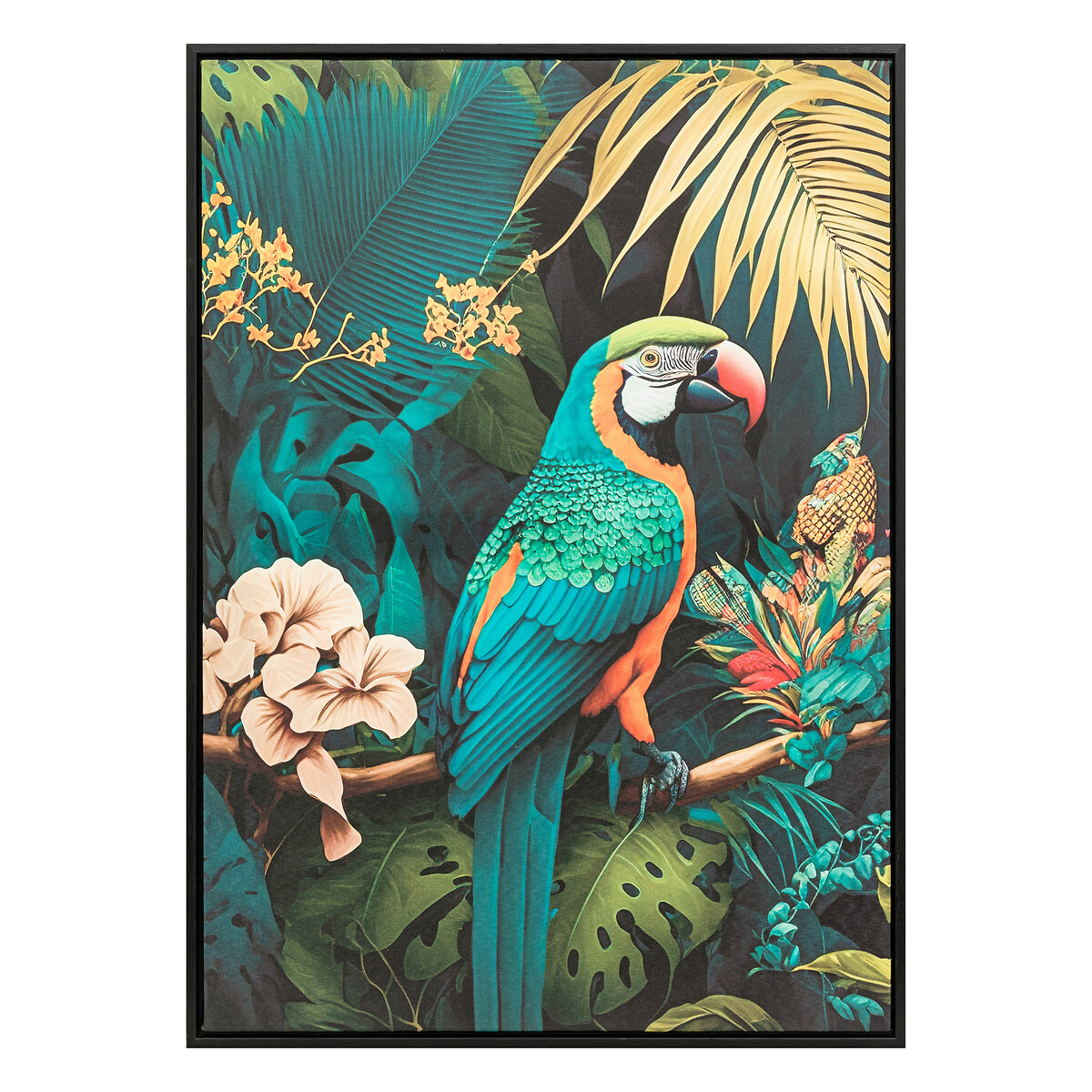 Cuadro decorativo con papagayo CHARLENE 70x50cm