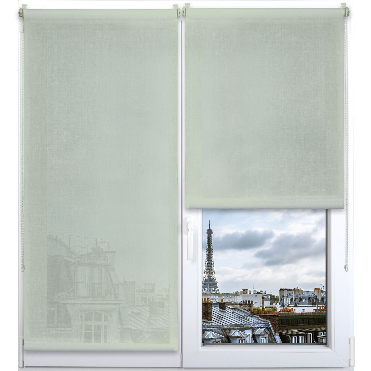 Estor verde de poli&eacute;ster 120x180cm