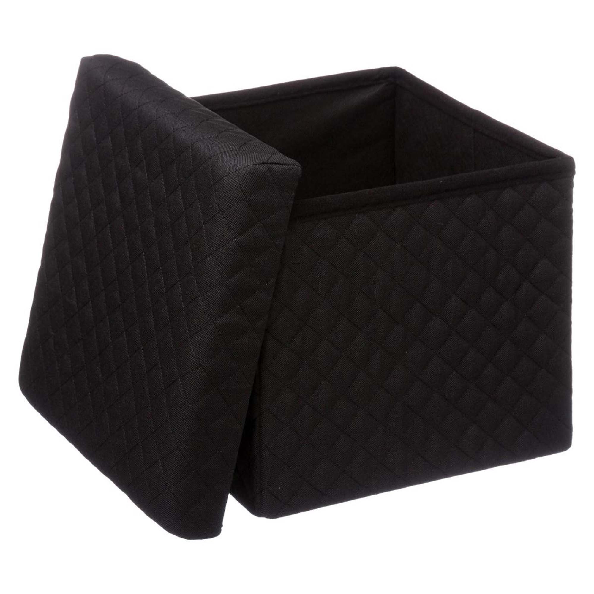 Puf MIXMODUL de terciopelo negro 31x31Cm 